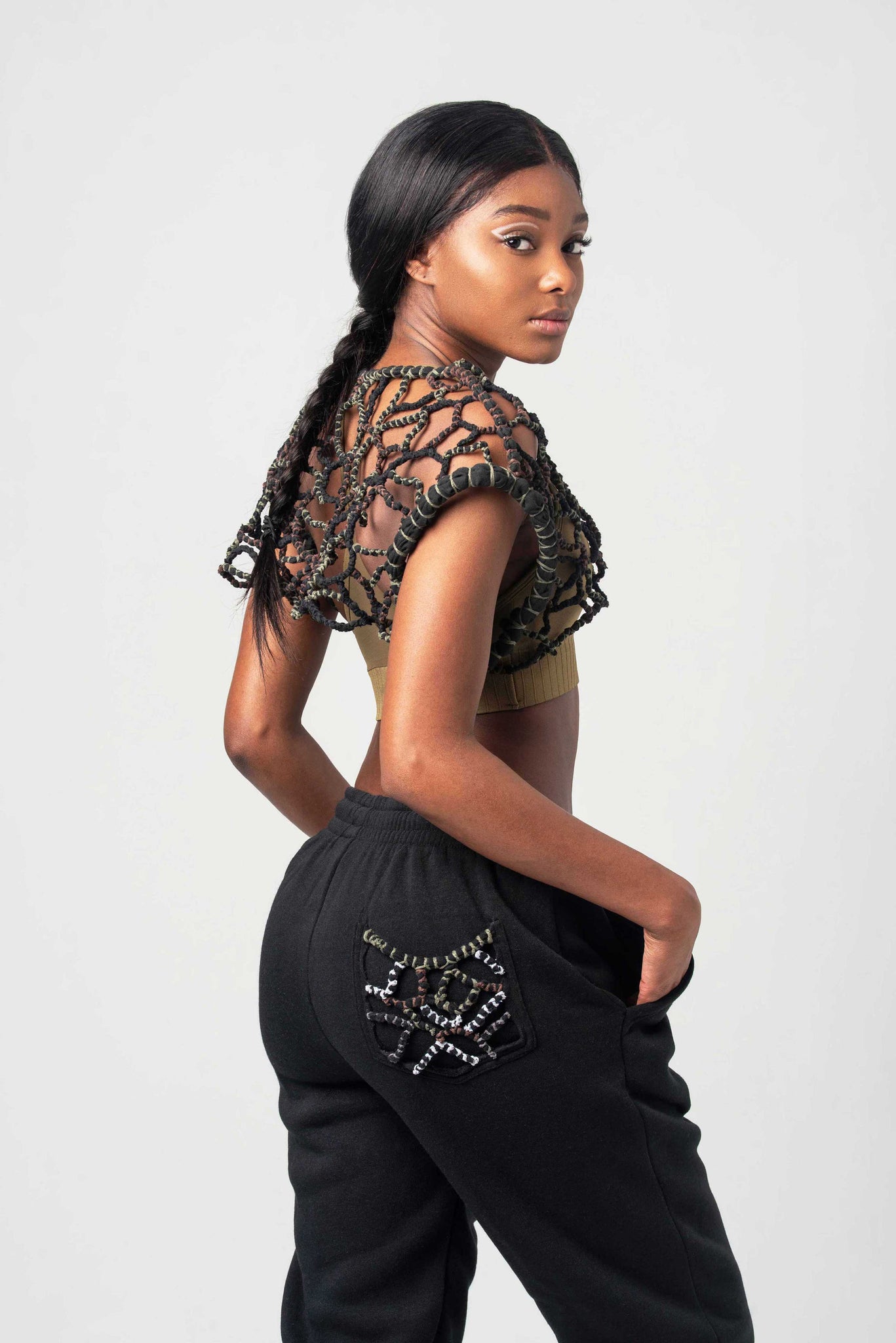 Honeycomb High Crop Top