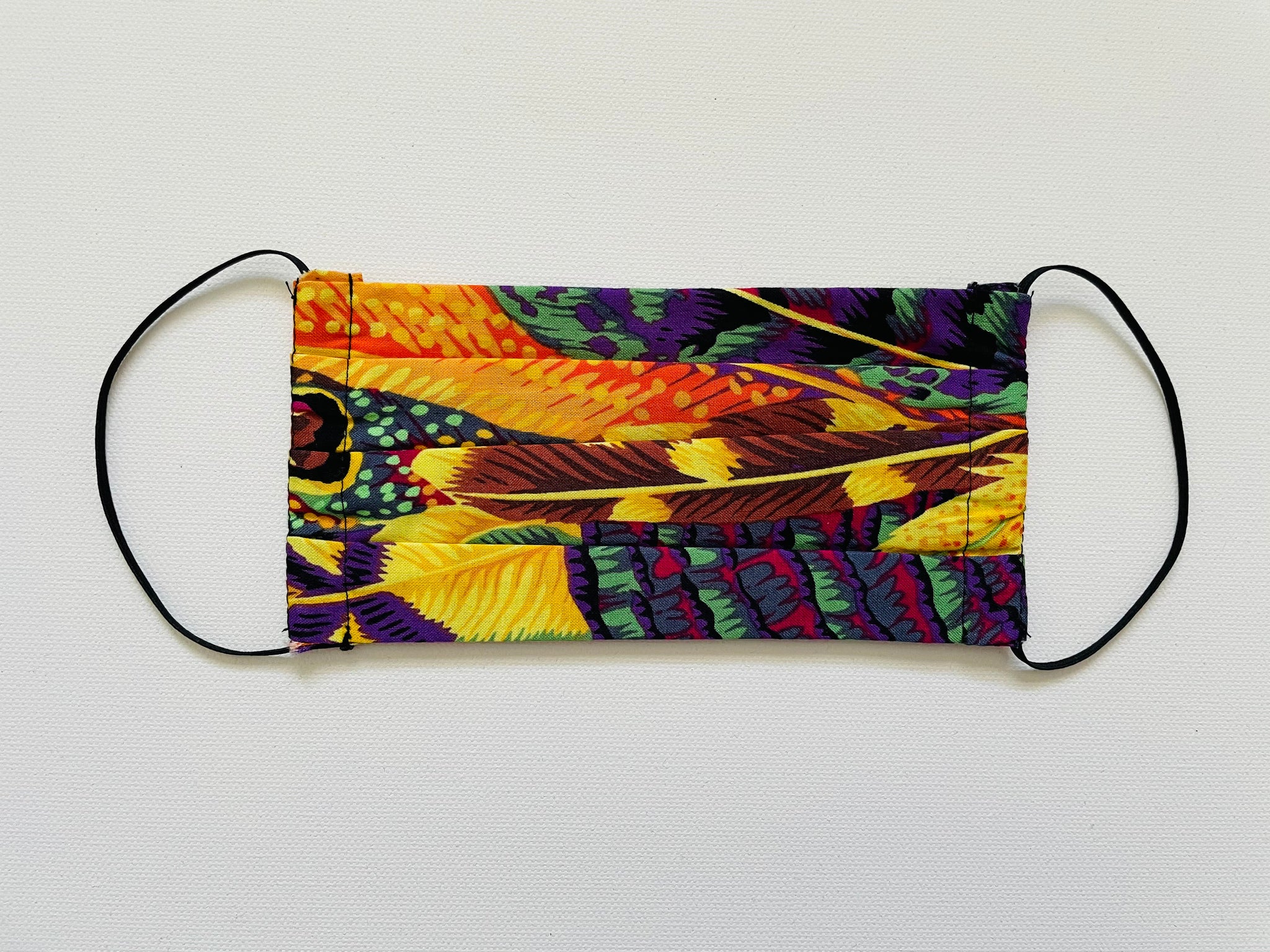 Feather Print Cotton Mask