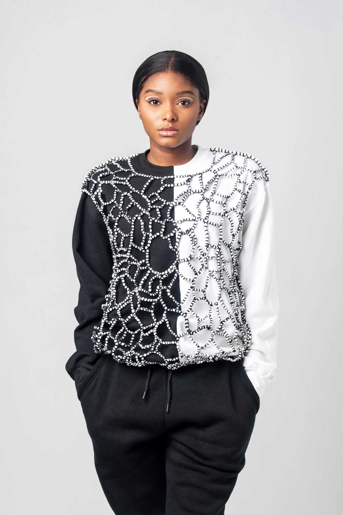 2 Tone Crewneck Sweater