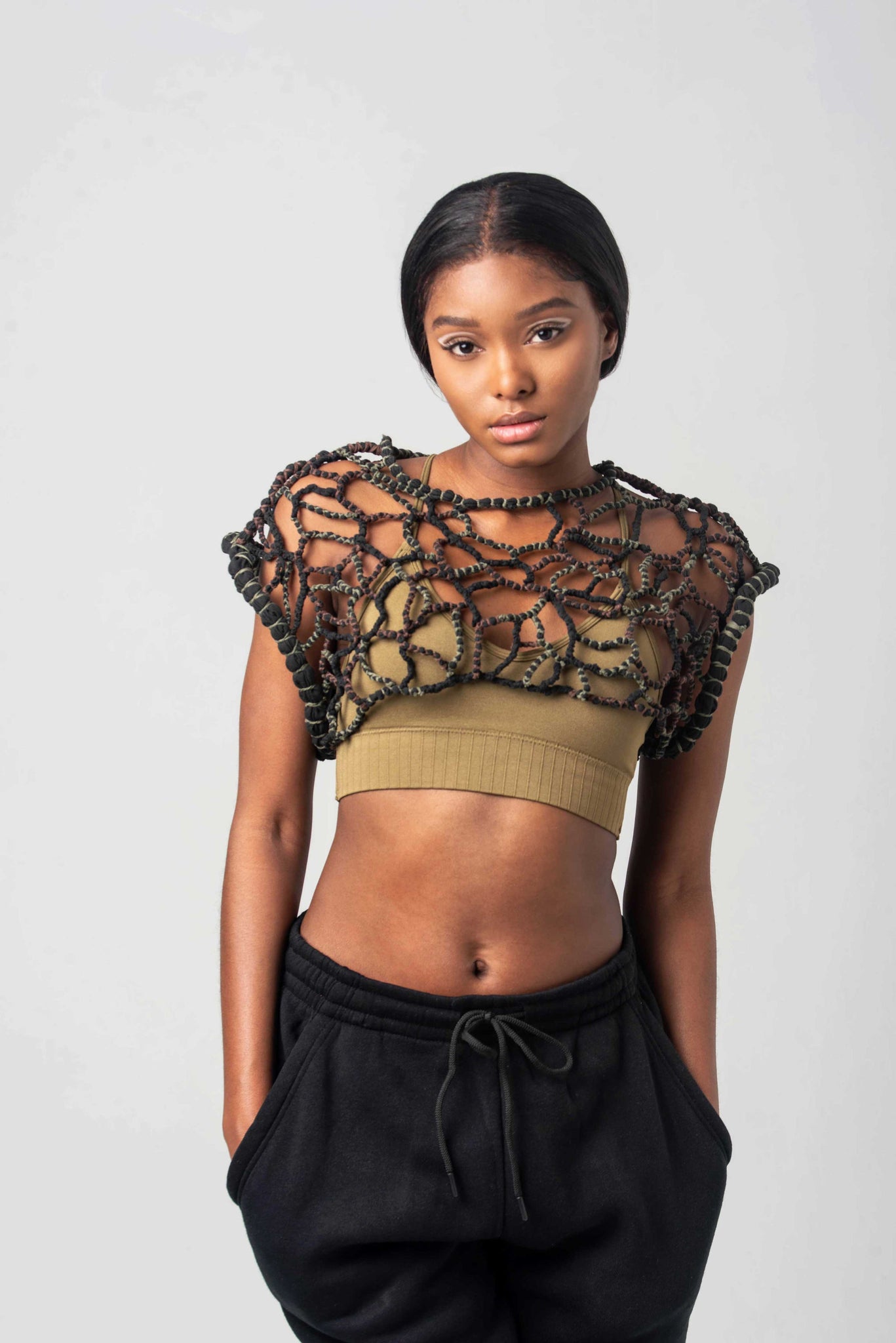 Honeycomb High Crop Top